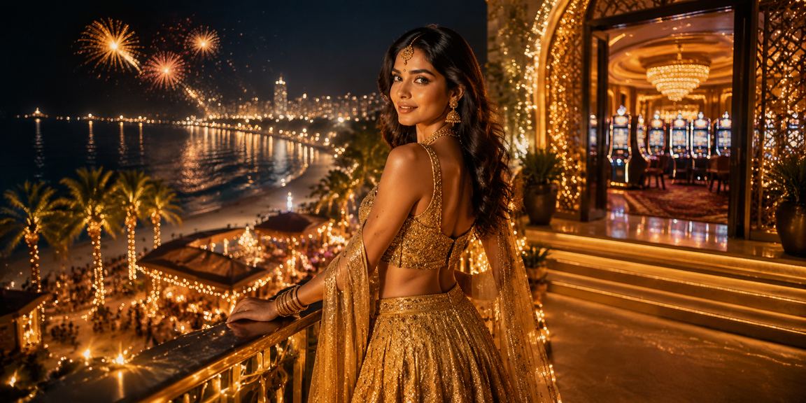 Indian casino app promotion with traditional attire
